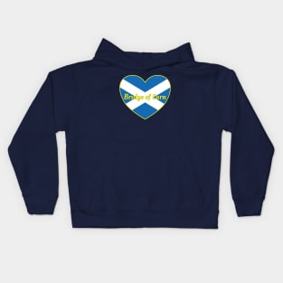 Bridge of Earn Scotland UK Scotland Flag Heart Kids Hoodie